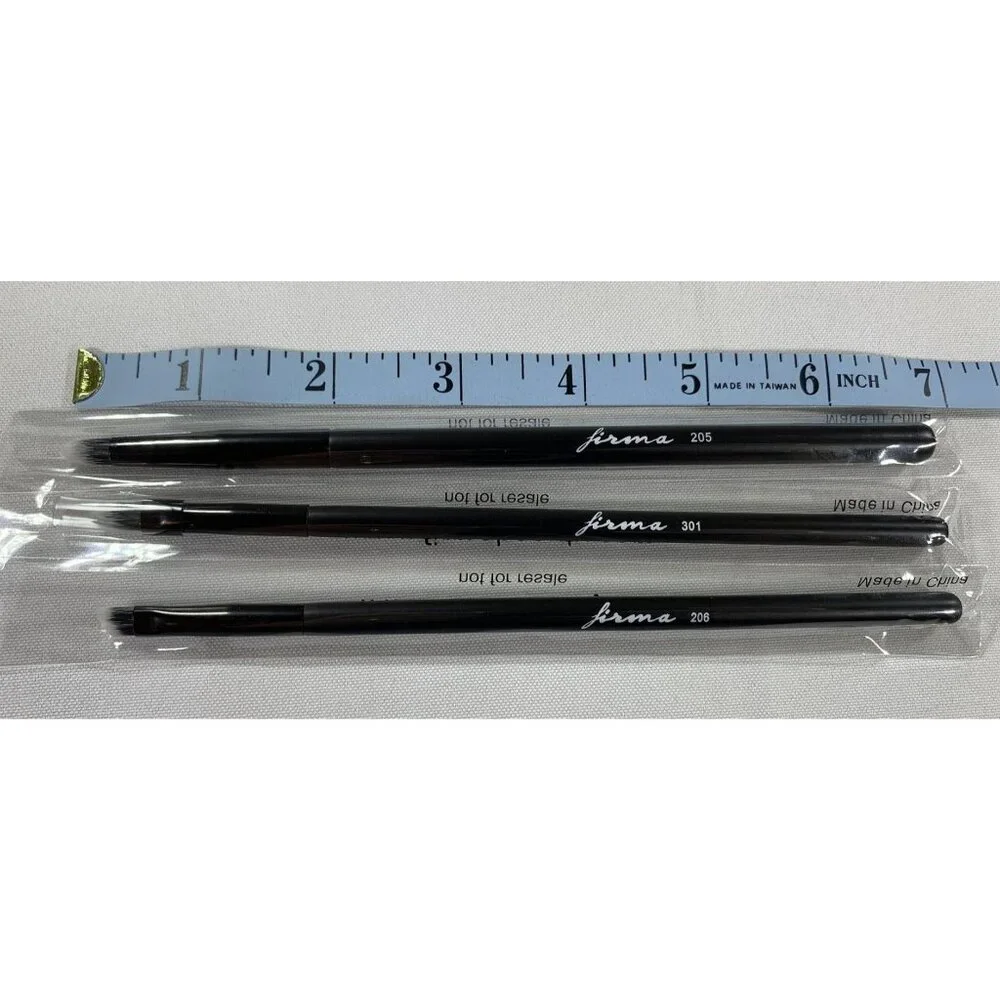 Firma Beauty 3 Pc Eye Makeup Brush Set 205/301/206 Precision Blending Detail NEW